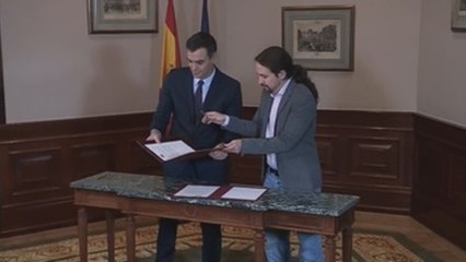 Sánchez e Iglesias sellan un acuerdo de Gobierno dos días después del 10N