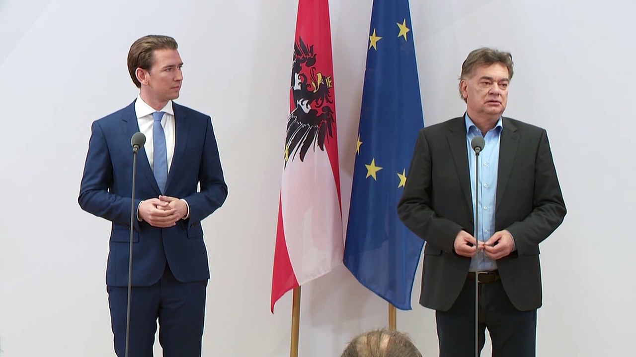 Sebastian Kurz und Werner Kogler zum Start der Koalitionsverhandlungen