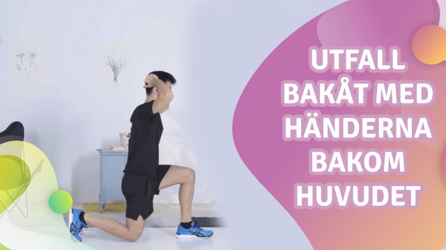 Utfall bakåt med händerna bakom huvudet - Steg för Hälsa