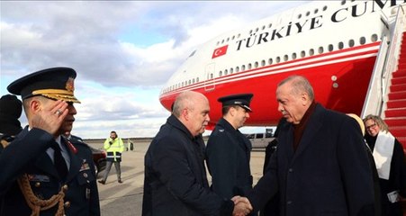 Cumhurbaşkanı Erdoğan'ın uçağı Washington'a indi