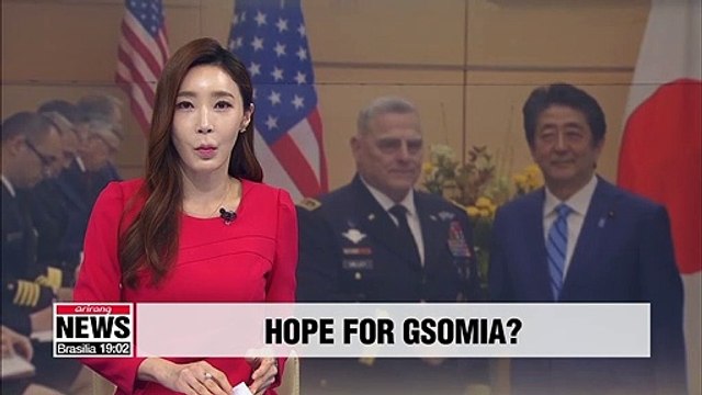 U.S. military chief voices hope for resolution of Seoul-Tokyo intel-sharing pact
