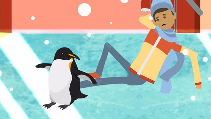 The safest way to walk on ice is to impersonate a penguin