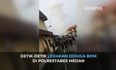 Detik-detik Ledakan Diduga Bom di Polrestabes Medan