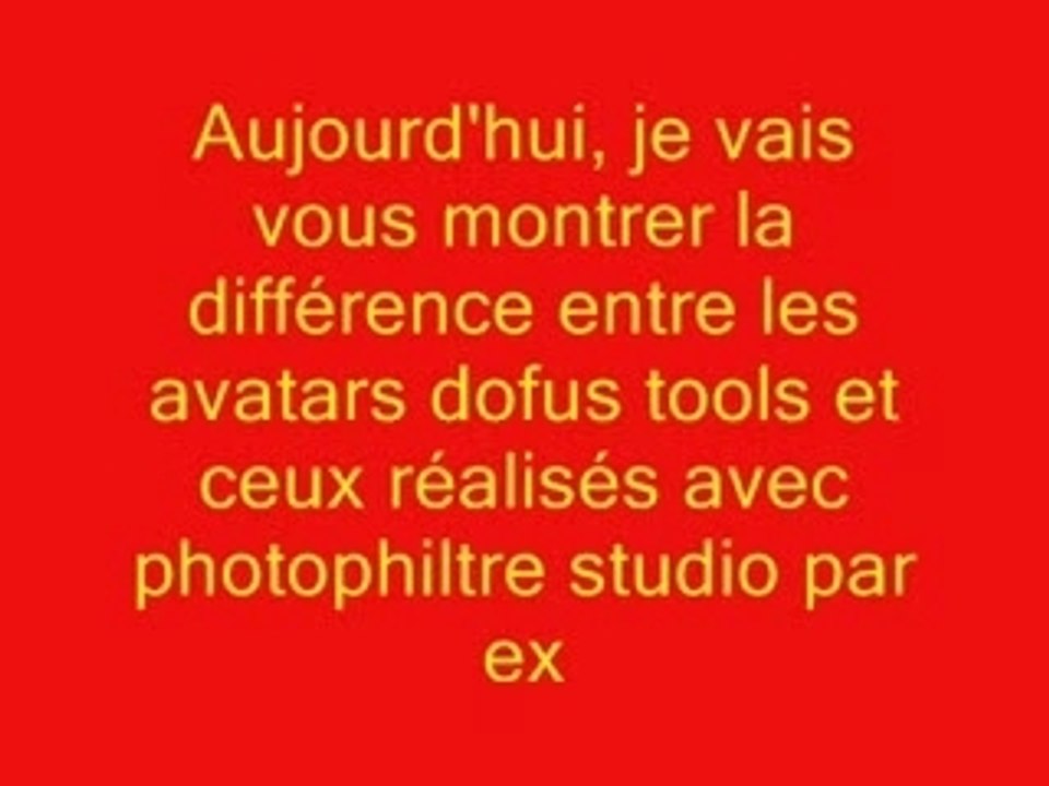 avatars Dofus tools VS avatars photofiltre