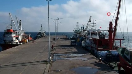 Balıkçılığın merkezlerinden Sinop'ta tekneler avlanma saatini bekliyor