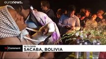 عزاداری برای کشته شدن ۵ هوادار مورالس در درگیری‌های بولیوی