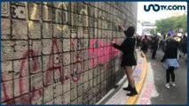 Pamela Cerdeira | Grafitis y vidrios rotos, lo más taquillero de la marcha de mujeres