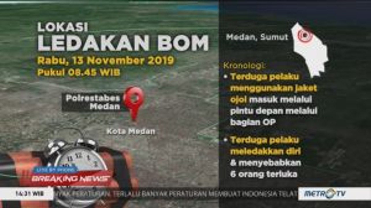 Kronologi Ledakan Bom Bunuh Diri di Mapolrestabes Medan