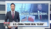 Trump renews tariff threat against China and hints of imminent trade deal with China