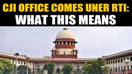 Chief Justice of India's office comes under right to information ambit | OneIndia News