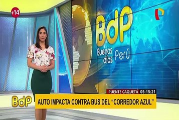 Puente Caquetá: auto impacta contra bus del Corredor Azul y deja dos heridos