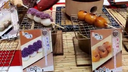 櫻花烤糰子、黃豆烤糰子—日本傳統小吃.台北   だんご Dango—Japenese street food.Taipei