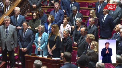 Hommage aux victimes des attentats du 13 novembre 2015  au Sénat