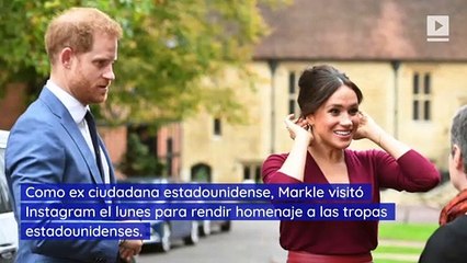 Meghan Markle rinde homenaje a veteranos estadounidenses en las redes sociales