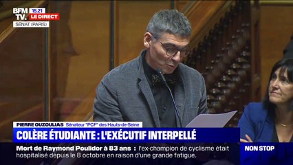 Pierre Ouzoulias (sénateur PCF): "À la jeunesse, vous renvoyez le message détestable qu'elle ne serait qu'une charge"