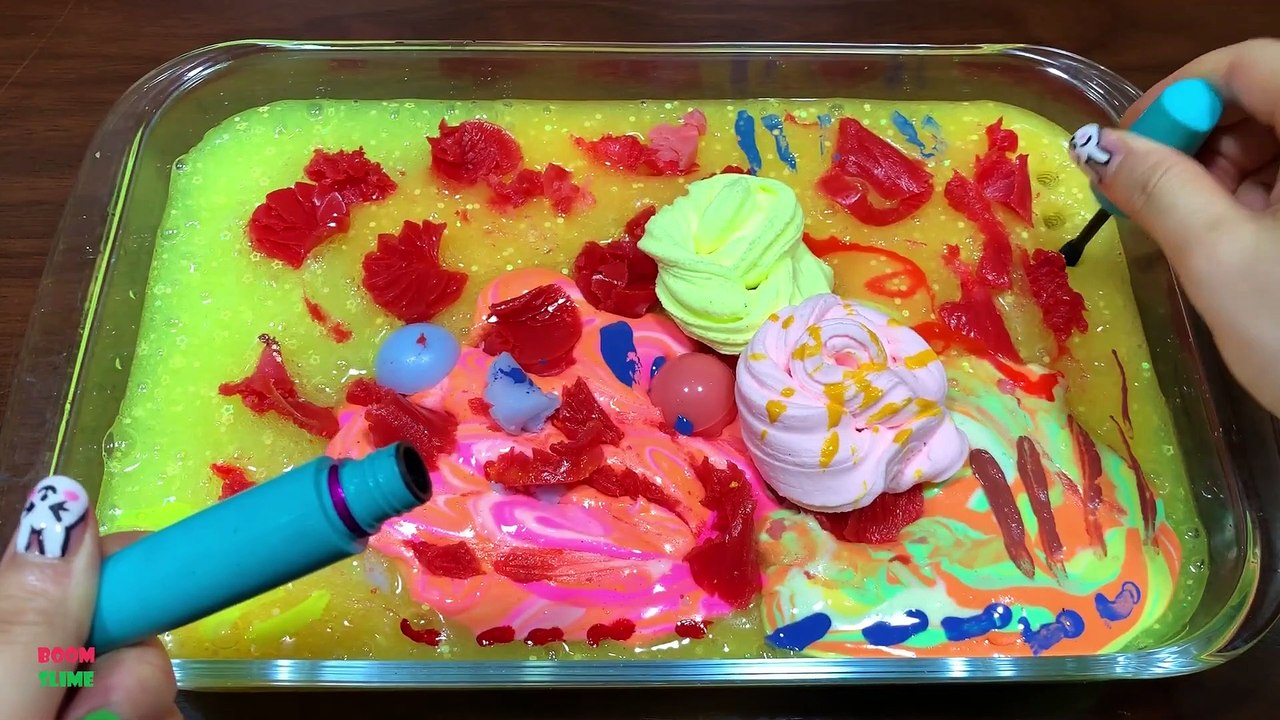 Festival of Colors !! Mixing Makeup and Glitter Into Slime !! Satisfying Slime Smoothie #761