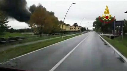 San Pietro in Gu (PD) - In fiamme un’azienda produttrice di materiali plastici (13.11.19)