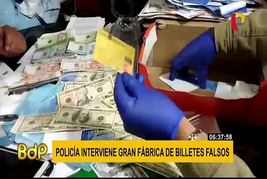 Desarticulan red de falsificación de billetes nacionales y extranjeros