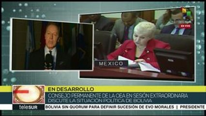 Sesión extraordinaria en OEA discute situación política de Bolivia