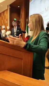 Giorgia Meloni alla Collegium Cocorum , Federazione italiana Cuochi alla camerda dei deputati