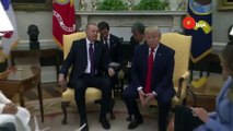 - Erdoğan-Trump görüşmesi başladı- Cumhurbaşkanı Recep Tayyip Erdoğan:- 'Basın toplantısında etraflıca her şeyi anlatacağız'- ABD Başkanı Donald Trump:- “Cumhurbaşkanını gerçekleştirdikleri çabadan dolayı tebrik ediyorum. Sı...