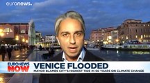 Venice flooding at historic levels during high tide