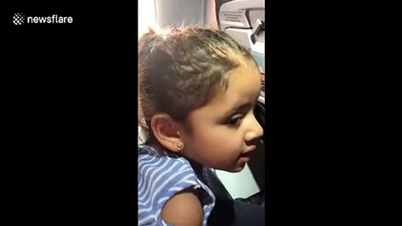 'Can you see grandma Fina?' Sweet little girl believes she's flying along deceased great-grandma on airplane