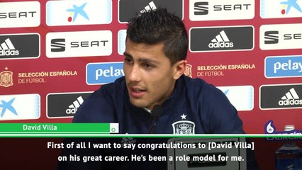 Rodri pays tribute to 'role model' David Villa