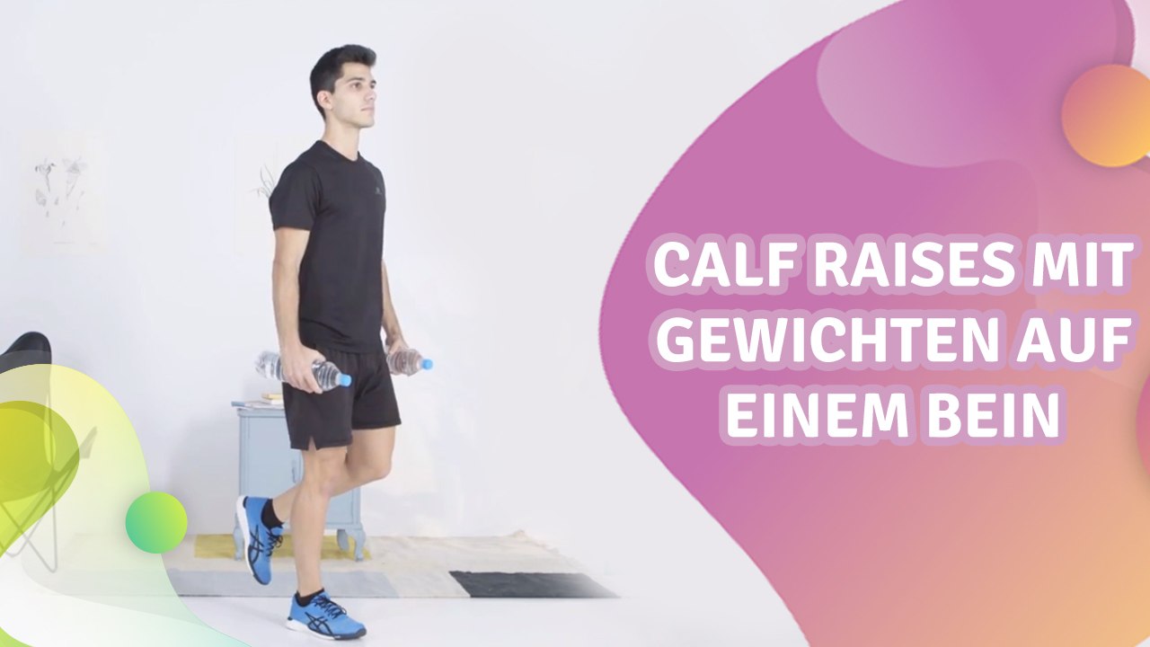 Calf Raises mit Gewichten auf einem Bein - Besser gesund Leben