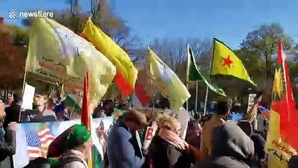 Erdogan's visit to Trump draws protesters on White House lawn