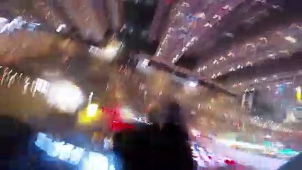 Crazy BASE Jump Off Skyscraper in Rain