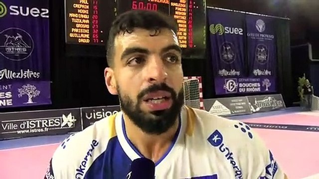 Kader Rahim après la victoire de USDK Dunkerque à Istres Provence Handball