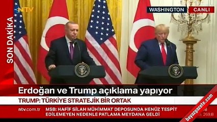 Erdoğan ve Trump'tan ortak basın açıklaması!