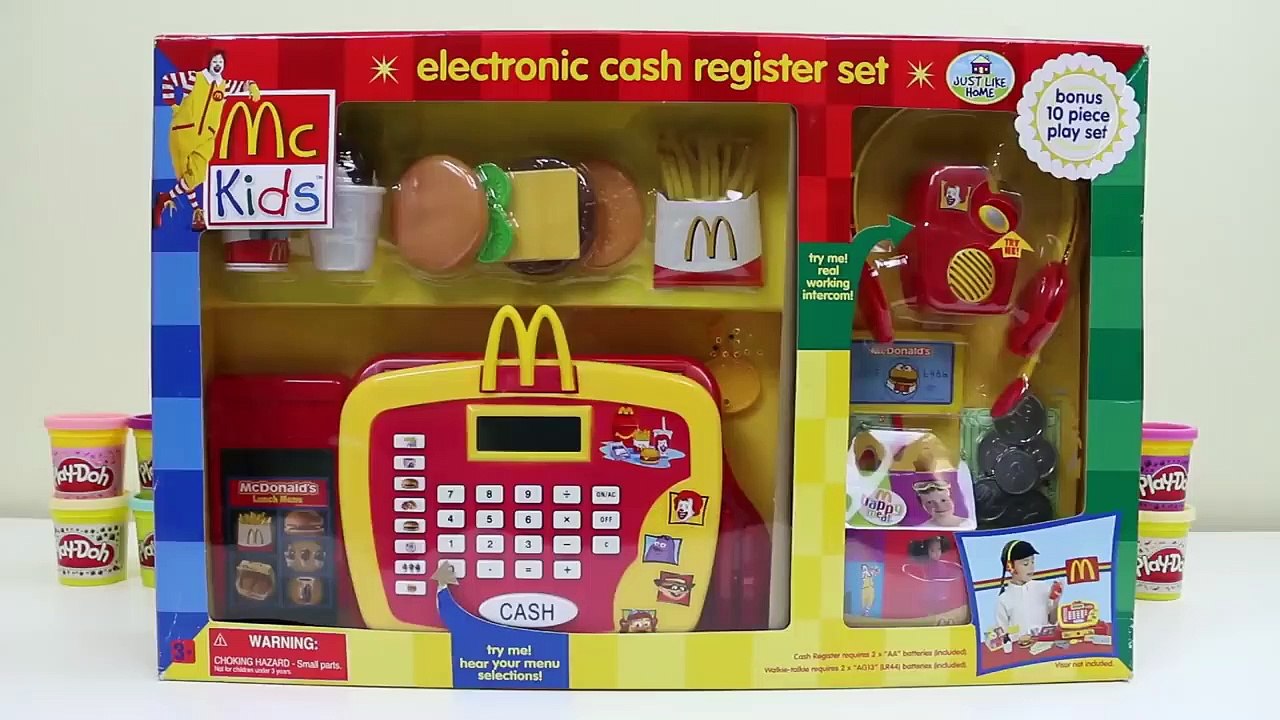 McDonalds Toy Cash Register and Happy Meal with Surprises- - video