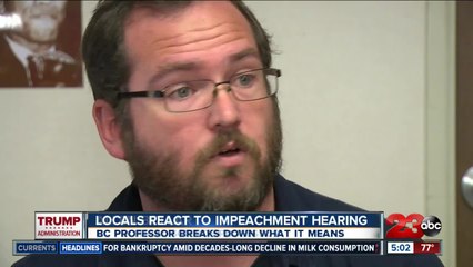 People react to impeachment hearing, local expert weighs in on process