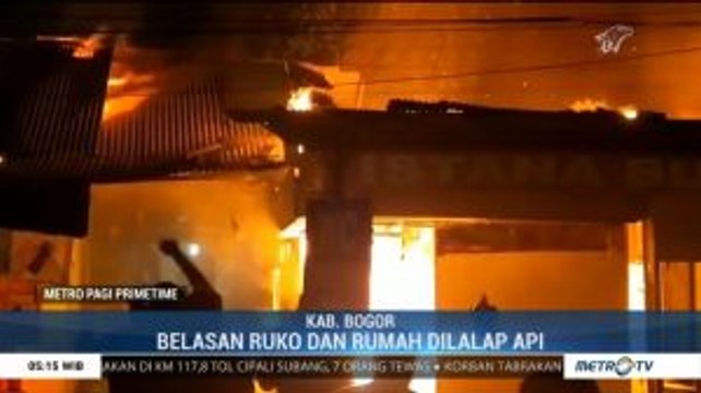 Belasan Ruko dan Rumah di Cileungsi Hangus Terbakar