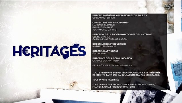 Ne manquez pas ce soir à 21h sur NRJ12 un numéro INEDIT du magazine de Jean-Marc Morandini Héritages spéciale Un héritage couleur sang