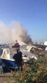 Φωτιά στη Μαρίνα Γλυφάδας: Στις φλόγες δύο σκάφη