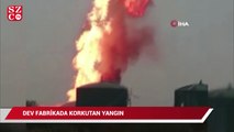 Dev fabrikada korkutan yangın