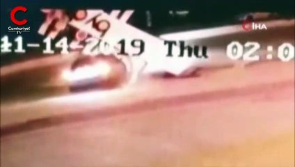 Toteme vurup deviren araç sürücüsü olay yerinden böyle kaçtı