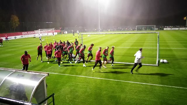Diables rouges: entraînement collectif à Tubize