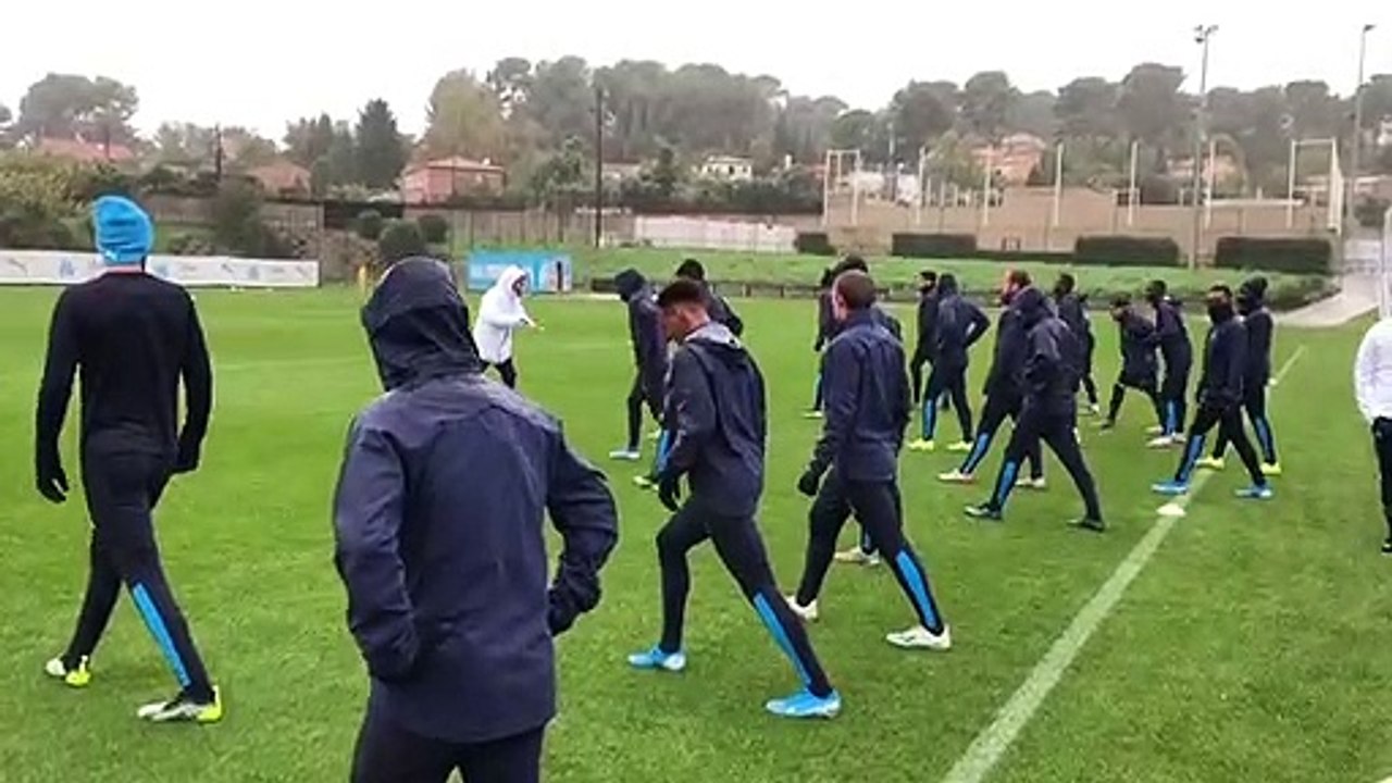 OM : les Olympiens à l'entraînement sous la pluie avec un groupe restreint