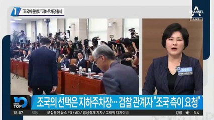 “조국이 원했다” 지하주차장 출석