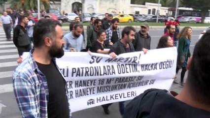 İstanbul--ibb önünde 'su zammı protestosu
