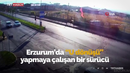 “U” dönüşü yapmak isterken kazaya neden oldu