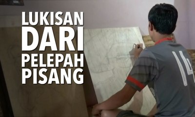 Keren! Lukisan dari Pelepah Pisang Karya Warga Bantul