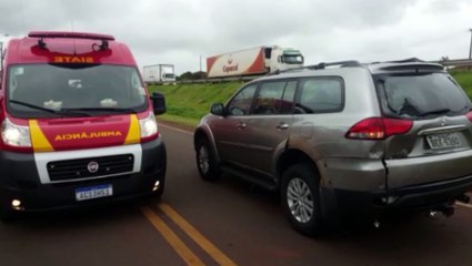 Adolescente fica ferido em acidente na marginal da PRC-467