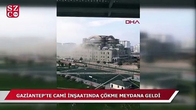 Gaziantep'te cami inşaatı çöktü
