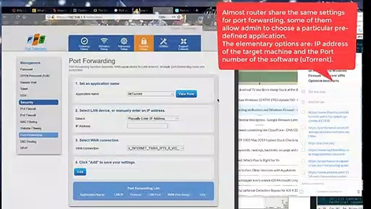 Enabling Port Forwarding on Routers and Windows Firewall - uTorrent VPN Optimize best Ports