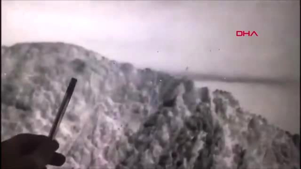Irak kuzeyi gedik üs bölgesinden, terör örgütü pkk'ya ait olduğu tespit edilen mağaraya havan atışı